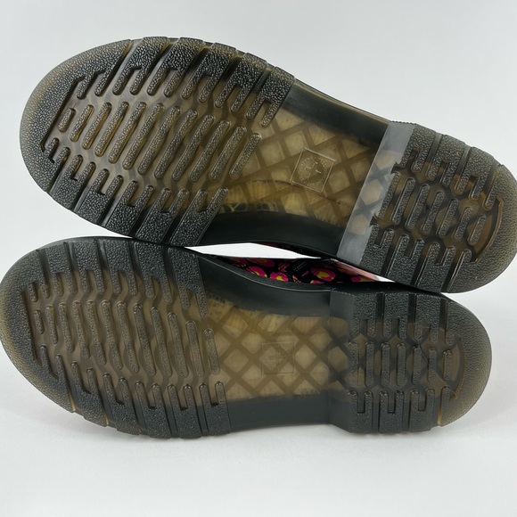 Dr Martens 1460 Pink Leopard Women's Size 5 Boots Smooth Leather Black Yellow - Picture 4 of 11